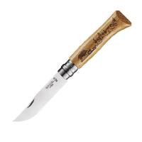 Нож Opinel №8, нержавеющая сталь, рукоять дуб, гравировка кабан. 002331 002331 от прозводителя Opinel