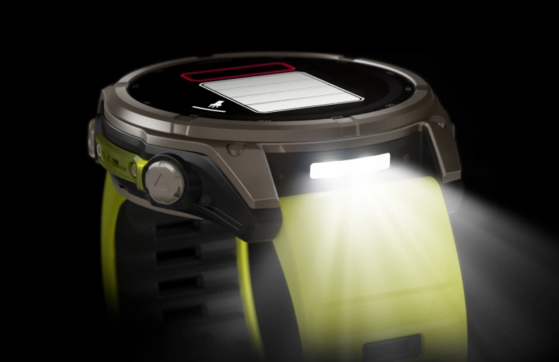 Garmin Fenix 8 - 51 мм SOLAR | SAPPHIRE | Titanium with Amp yellow/graphite silicone band